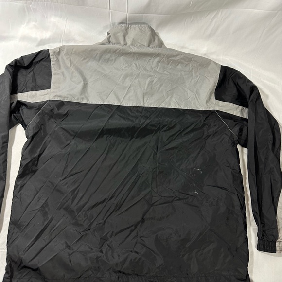 VINTAGE Y2K ADIDAS WINDBREAKER 1/4 ZIP GRAY AND BLACK 2000s - Picture 14 of 15